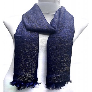 Cotton Sparkling Women's Stole -  Blue 